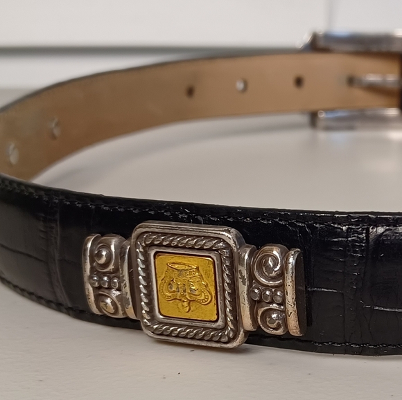 Brighton Museum Collection Brass Buckle Leather Belt - Picture 3 of 13